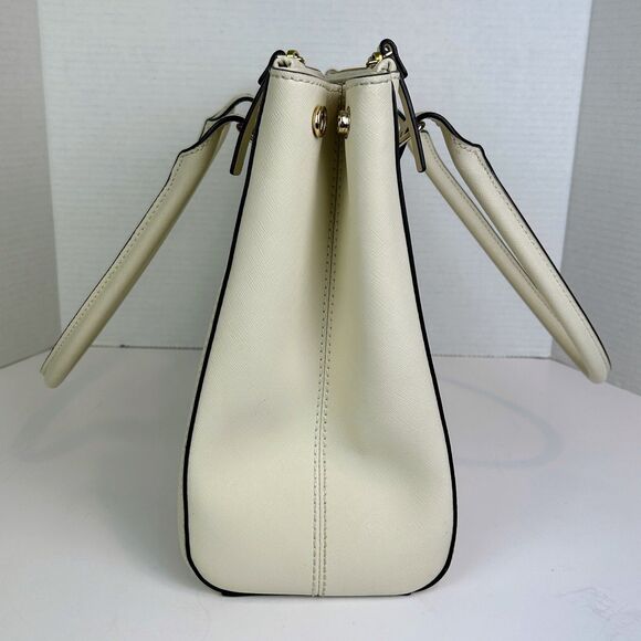 Kate Spade Charlotte Street Reena Tote Shoulder Bag Cream Crosshatch Leather - Picture 3 of 16